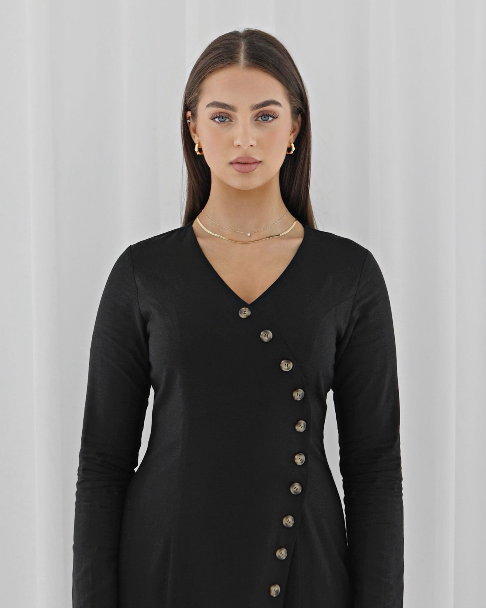 Eden Button Up Maxi Dress - Black Eden Button Up Maxi Dress - Black